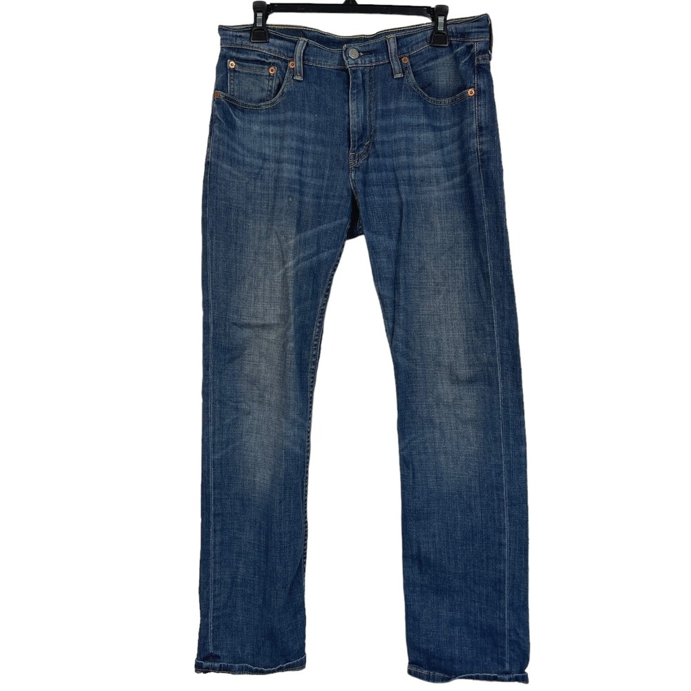 Levi's 514 Straight Fit 30x32 Cotton Stretch Denim Blue Jeans Medium Wash Zip